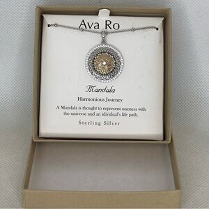 AVA RO MANDALA STERLING SILVER NECKLACE